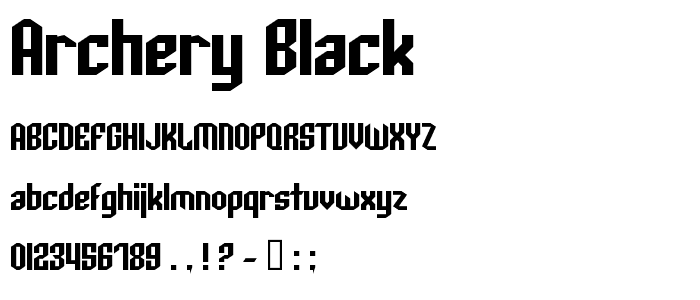 Archery Black font